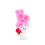 Molde Silicona Conejo con Flor